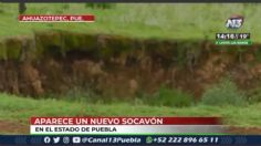 Nuevo socavón en Ahuazotepec, Puebla, prende de nuevo las alertas: VIDEO