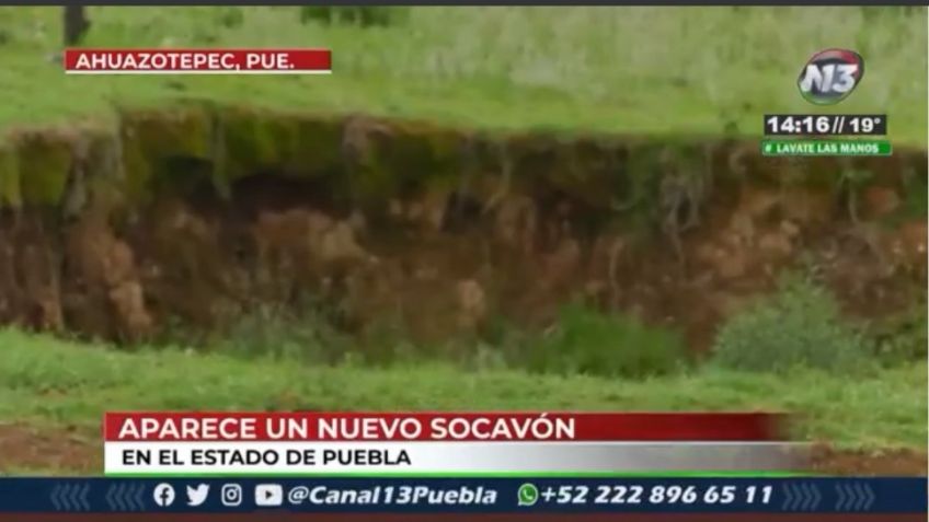 Nuevo socavón en Ahuazotepec, Puebla, prende de nuevo las alertas: VIDEO