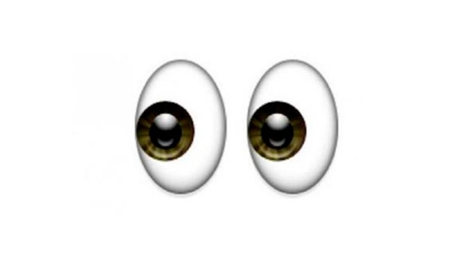 Imagen del emoji de los ojos que miran a un lado de WhatsApp. Foto: Especial