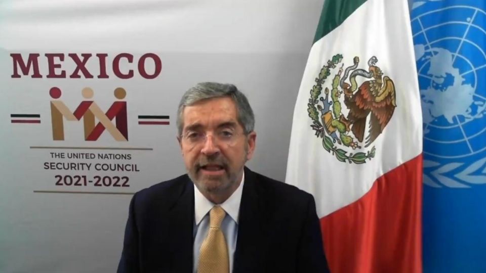 El embajador de México ante la ONU, Juan Ramón de la Fuente informó de la intervención del canciller mexicano por medio de su cuenta de Twitter. FOTO: ESPECIAL