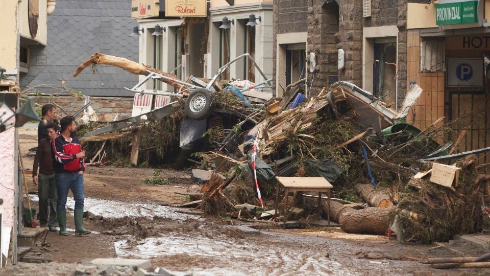 ALEMANIA. Numerosos edificios en Altenahr resultaron dañados por una tormenta que azotó ese país europeo. Foto: AP