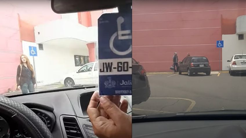 VIDEO VIRAL: Arrebatan lugar de estacionamiento a abuelito con discapacidad y el karma les cobra al instante