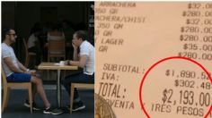 Mesero recibe 7 pesos de propina tras una cuenta de 2 mil; desata el debate en redes