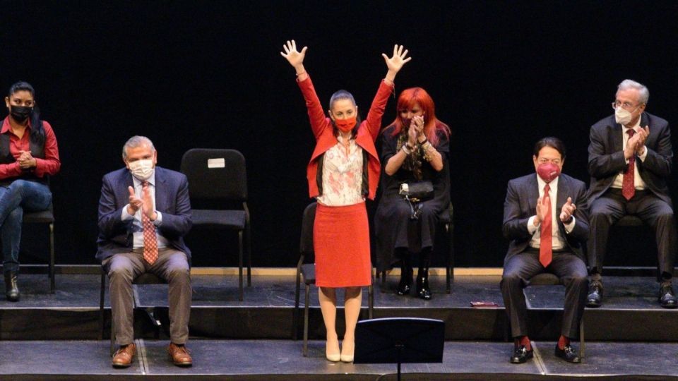 Claudia Sheinbaum participó en la celebración por los tres años de la victoria de Morena en la elección federal de 2018. FOTO: Cuartoscuro