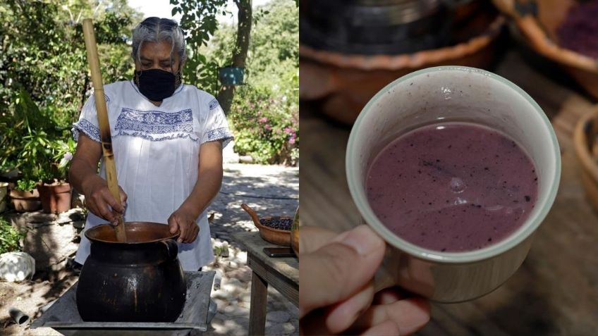 Cocinera indígena de Tlaxcala gana concurso de platillos mexicanos con un atole de maíz morado