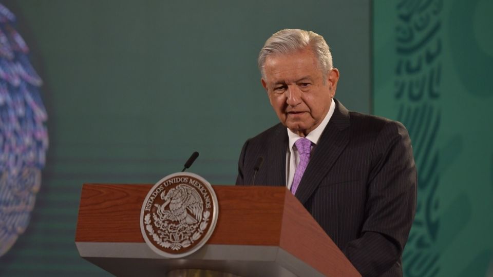 El presidente López Obrador en la Conferencia Mañanera de Palacio Nacional 
FOTO: Daniel Ojeda