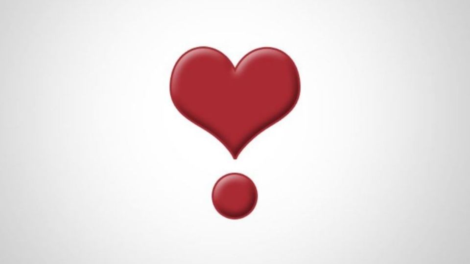 El emoji del corazón rojo con un punto en WhatsApp. Foto: Especial