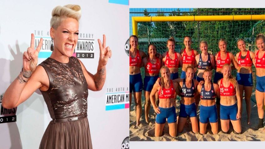 Cantante Pink se ofrece a pagar multa de equipo noruego de handball tras negarse a competir en bikini