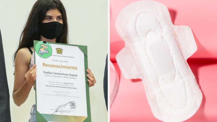 Estudiante de la UAEM en Ecatepec crea toalla sanitaria biodegradable