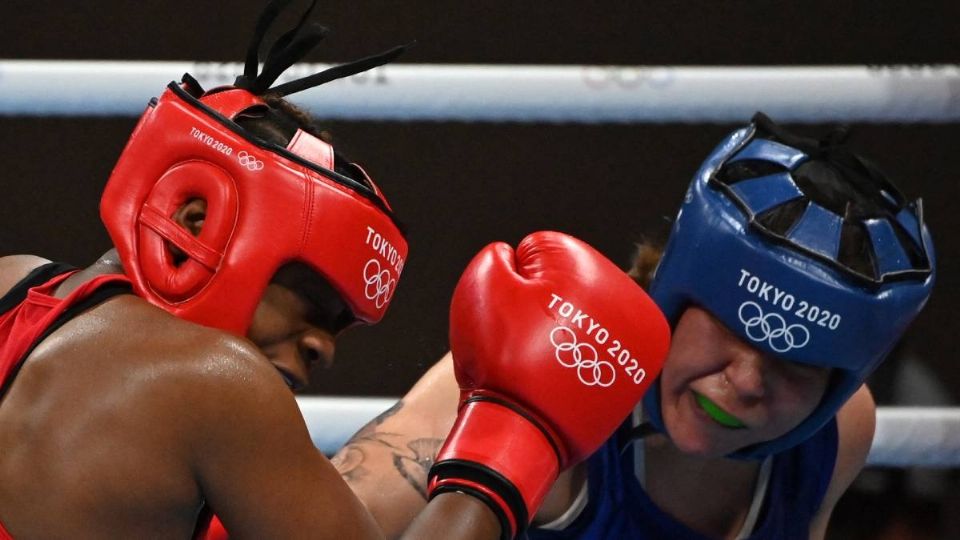 Brianda quedó como una de las primeras pugilistas mexicanas en pelear por una medalla olímpica. Foto: AFP