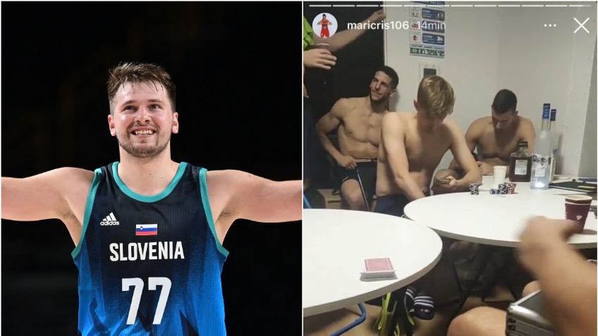 Equipo de básquetbol de Eslovenia y Luka Doncic hacen fiesta en la Villa Olímpica de Tokio 2020