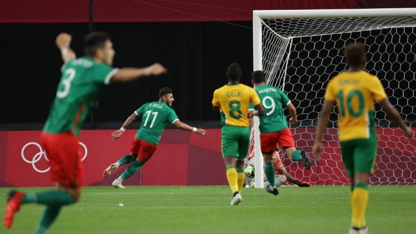 México golea a Sudáfrica y avanza a cuartos de final del futbol en Tokio 2020