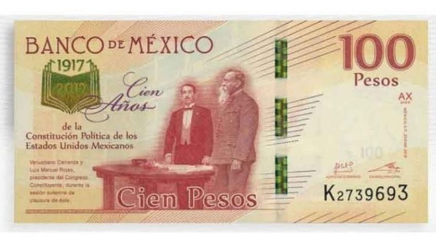 Billete de 100 pesos del Centenario se vende en 5 mil; es muy valioso por esta razón