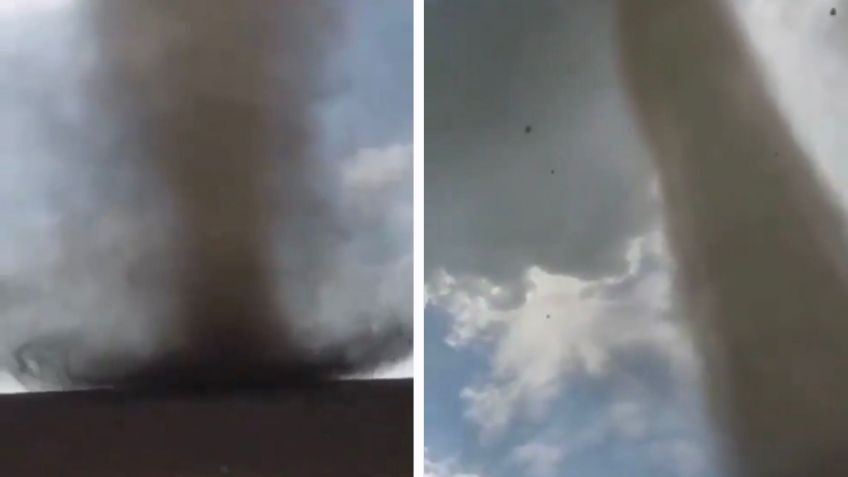 VIDEO VIRAL: Hombre graba imponente tornado a pocos metros y siente todo su poder