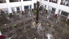 Atizapán de Zaragoza: Así luce el Palacio Municipal bajo el agua tras la intensa lluvia | VIDEO