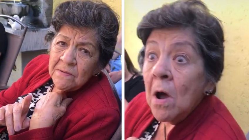 Abuelita participa en reto de TikTok, sale albureada y su reacción se hace viral