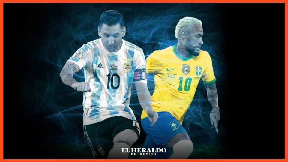 Lionel Messi comandará a la selección de Argentina en la Final de la Copa América 2021; Neymar hará lo mismo por Brasil. Arte: Christian Chacón