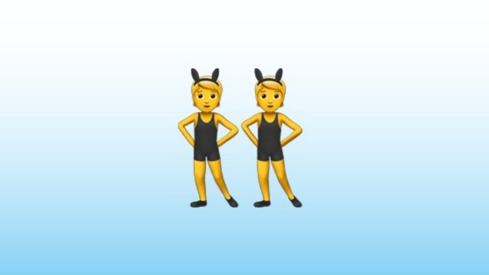 Imagen ilustrativa del emoji de personas con orejas de conejo. Foto: Especial