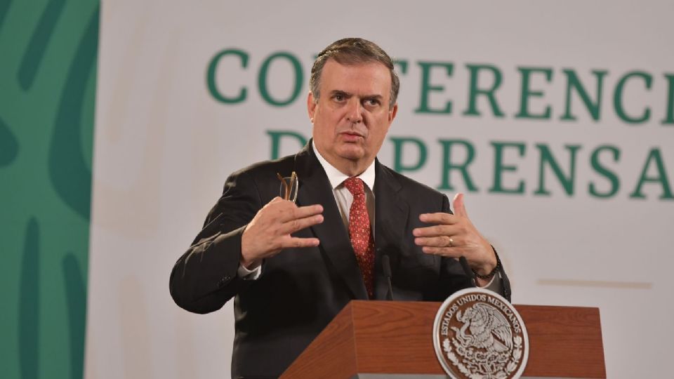 Marcelo Ebrard habló sobre la reunión entre López Obrador y Kamala Harris 
FOTO: Daniel Ojeda