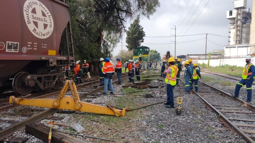 Reabrirán la circulación en zona de descarrilamiento de vagones de tren en Tlalnepantla