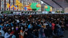 Inauguración del Huey-Teocalli, maqueta monumental en el Zócalo, causa aglomeraciones: VIDEOS