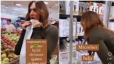 Mujer lame productos en un supermercado para "fortalecer su sistema inmune"; indigna a las redes: VIDEO