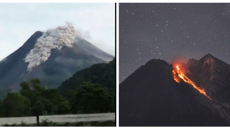 El volcán Merapi en Indonesia tuvo actividad esta mañana 
FOTO: Especial