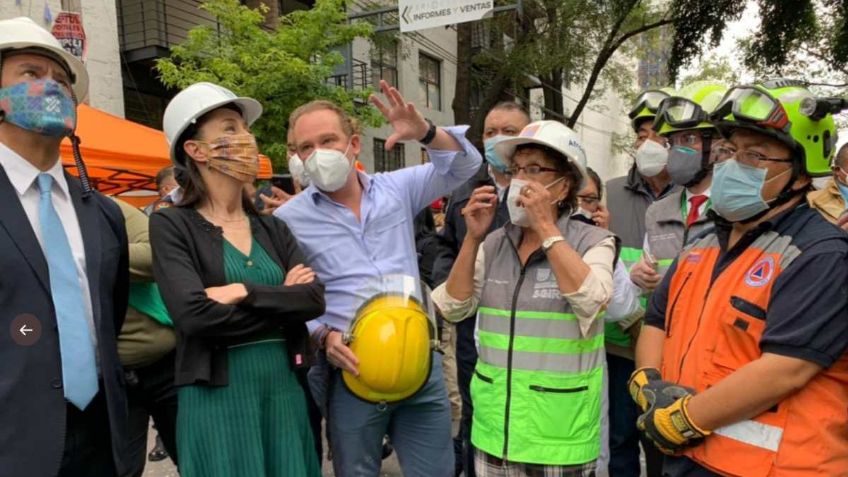 Santiago Taboada estima que no hay daño estructural en predio de la colonia Acacias, aunque pidió esperar al peritaje