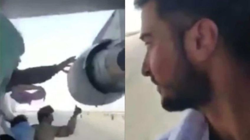 VIDEO VIRAL: Afgano graba el momento en que huye de Kabul aferrado al ala de un avión