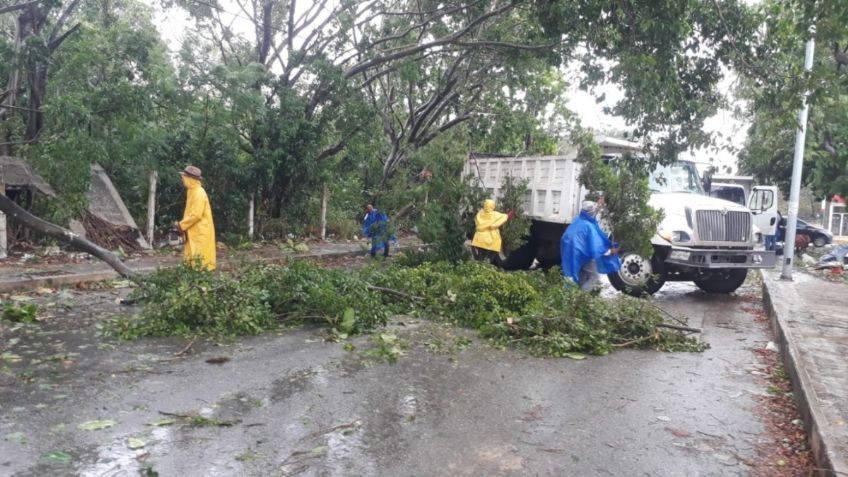 Tras paso del huracán Grace gobierno de Solidaridad en Quintana Roo reporta saldo blanco