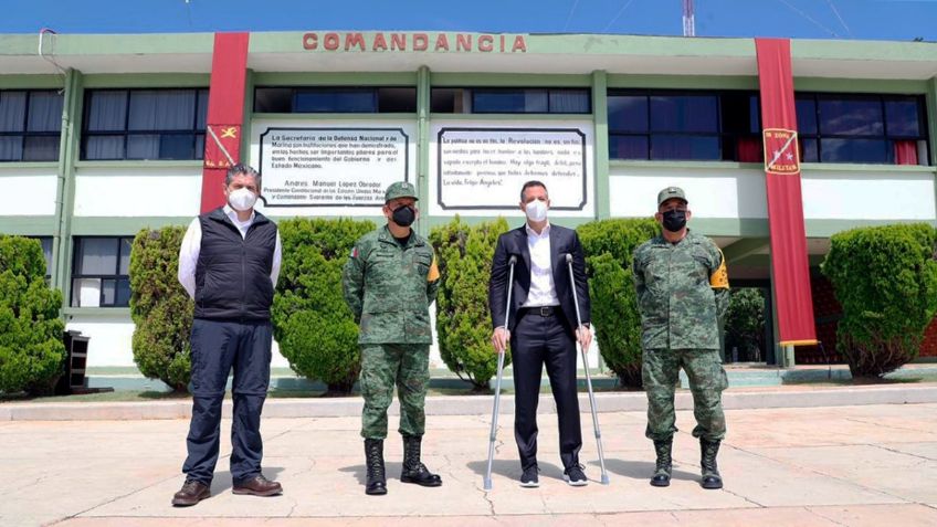 Ejército Mexicano y Gobierno de Oaxaca banderazo de salida a brigadas del Plan de Vacunación contra el COVID-19 en zonas rurales