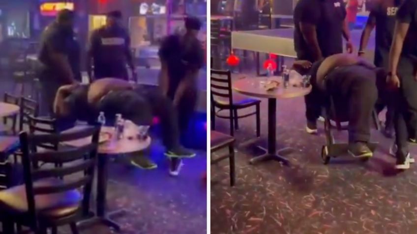 Fiesta nivel: Hombre en estado de ebriedad es sacado en carretilla de un bar | VIDEO