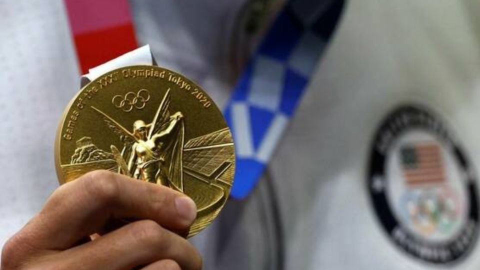 Imagen de medalla de oro en Tokio 2020. Foto: EFE