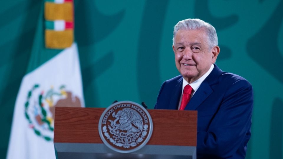 El presidente López Obrador en la Conferencia Mañanera de Palacio Nacional 
FOTO: Presidencia