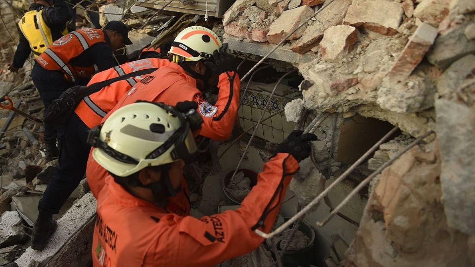 La brigada, integrada por 10 mexicanos y dos haitianos, trabajó durante doce horas la madrugada de ayer con un escáner. Foto: Especial