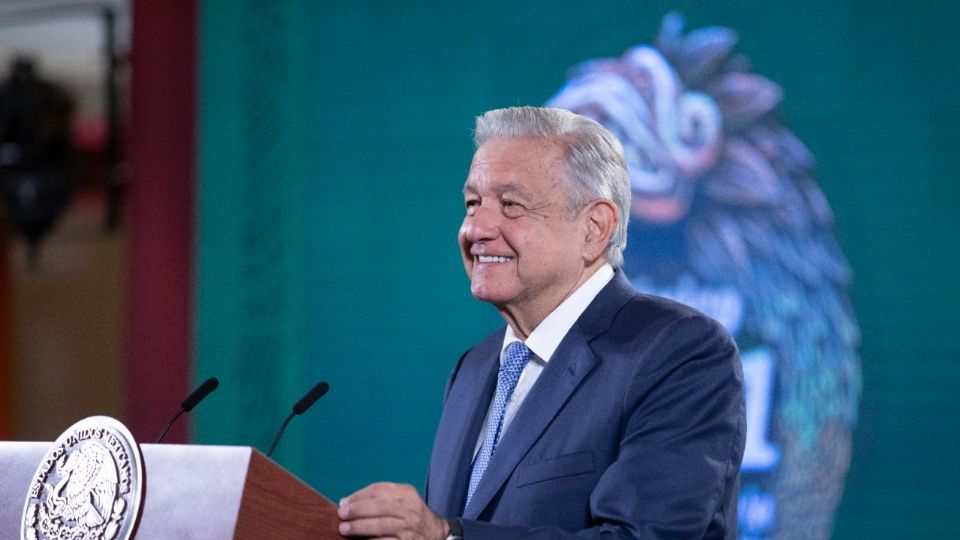 El presidente López Obrador en la Conferencia Mañanera de Palacio Nacional 
FOTO: Presidencia