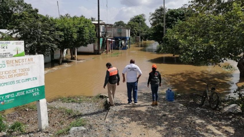 Huracán Grace provoca desbordamientos en ríos de Veracruz