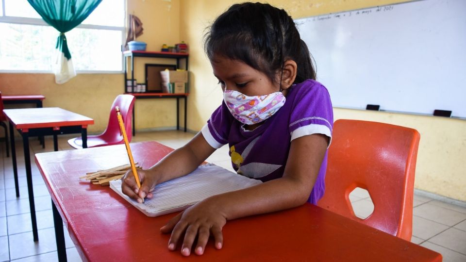 Imagen de niños durante clases presenciales. Foto: Cuartoscuro
