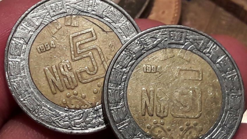 Moneda de 5 pesos se vende en 700 pesos; aquí el detalle que la vuelve valiosa