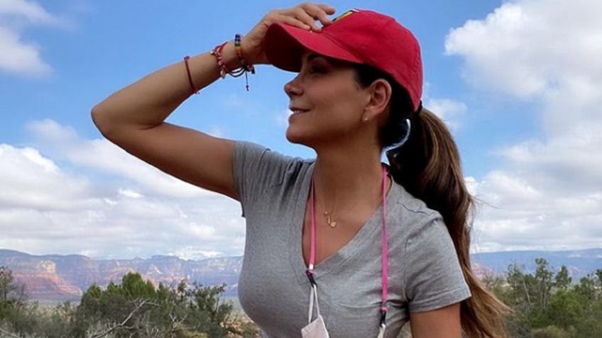 Paty Manterola presume CUERPAZO con vestido entallado durante su recorrido por Sedona