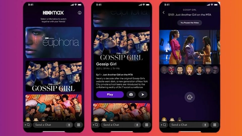 Imagen de HBO Max en Snapchat. Foto: Especial