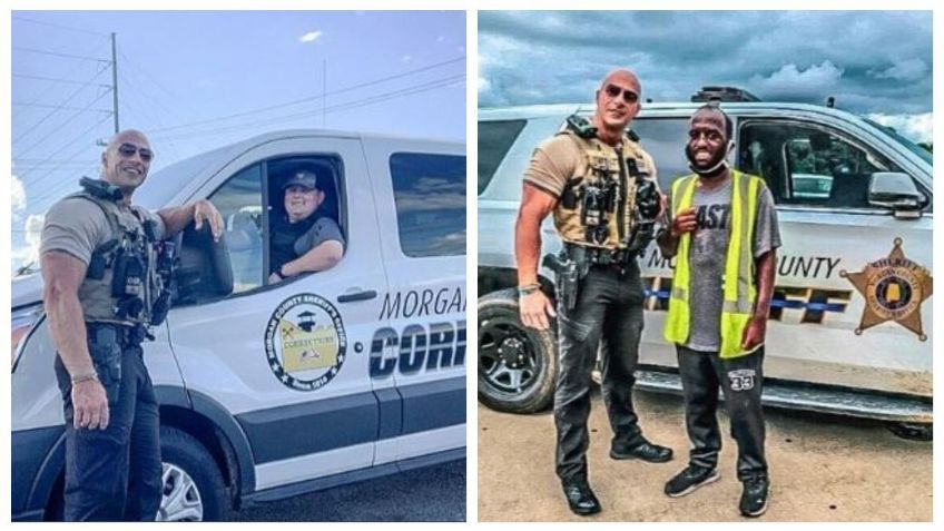 El doble de "The Rock": un policía saltó a la fama mundial por su increíble parecido a Dwayne Johnson