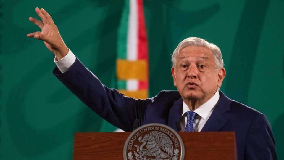 El presidente López Obrador en la Conferencia Mañanera de Palacio Nacional 
FOTO: Especial