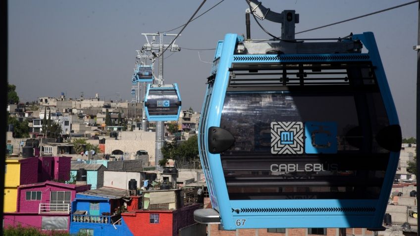 Línea 2 del Cablebús suspendió el servicio por tormenta eléctrica en Iztapalapa