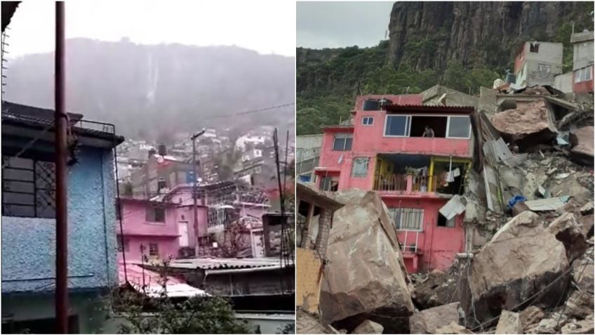 VIDEO: Lluvias causaron una cascada en el Cerro del Chiquihuite días antes de su desgajamiento