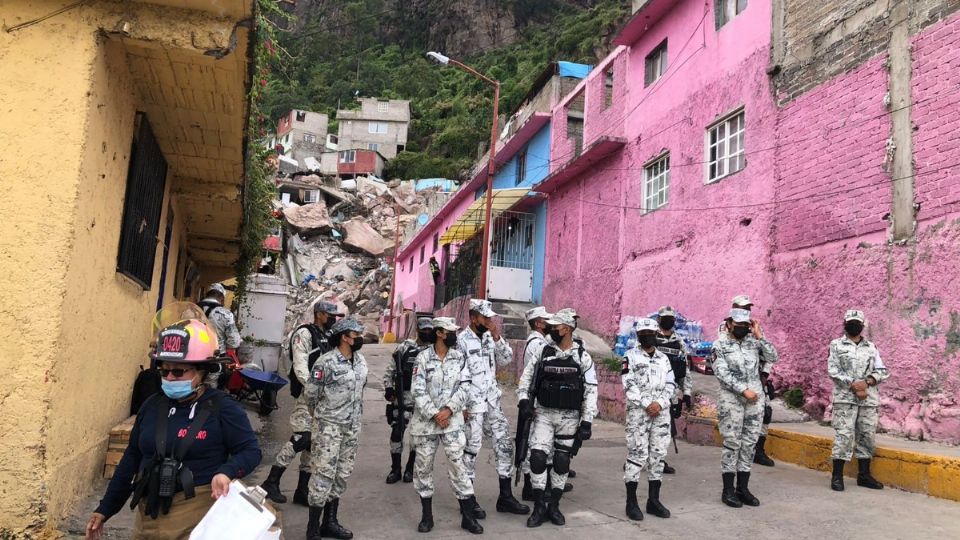 Se reanuda rescate en el Cerro del Chiquihuite. Foto: Gobierno de Tlalneplantla