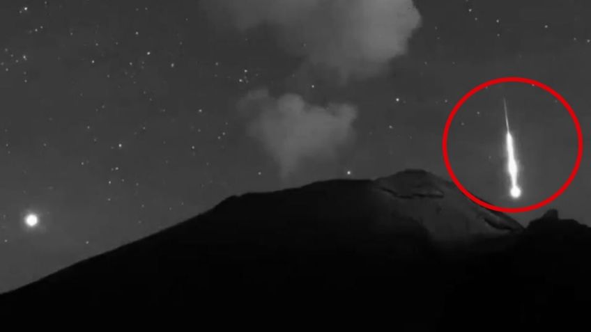 Captan caída de estrella fugaz junto al volcán Popocatépetl, coincide con su reciente actividad: VIDEO