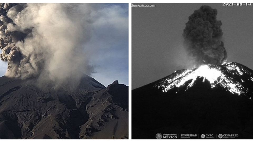 El volcán Popocatépetl registró actividad por segundo día consecutivo 
FOTO: Especial