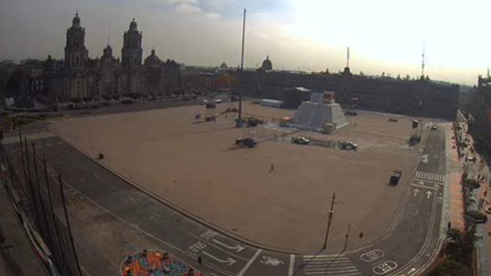 Webcam En Vivo desde el Zócalo de CDMX. (Foto: Webcams de México)