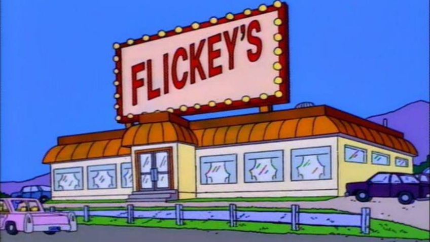 Flickey's, el chiste de Los Simpsons que no entendimos a la primera